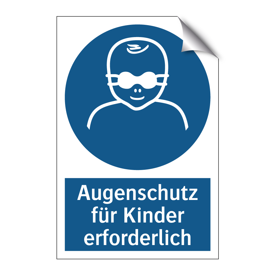 Augenschutz für Kinder erforderlich