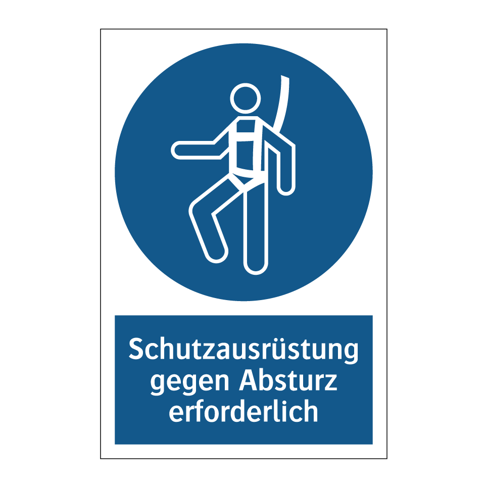 Schutzausrüstung gegen Absturz erforderlich