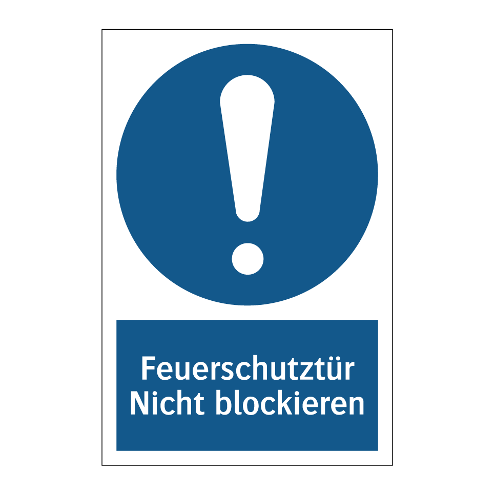 Feuerschutztür Nicht blockieren