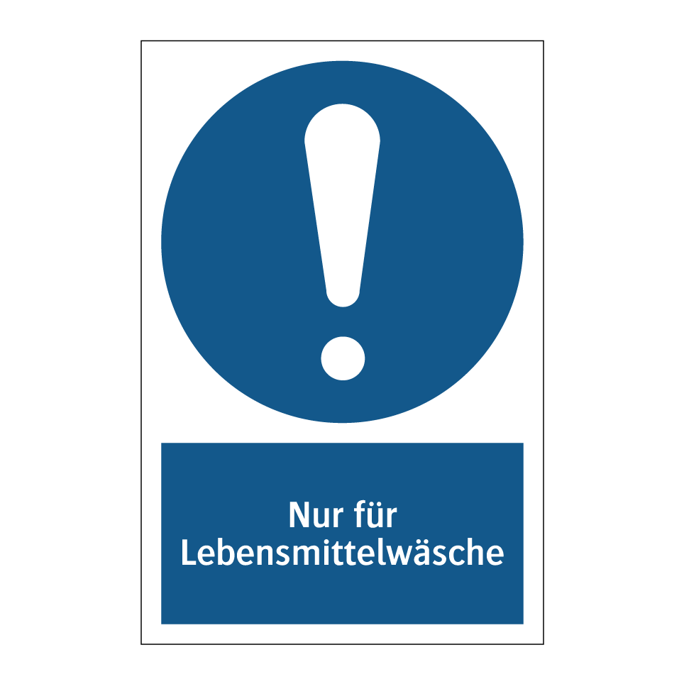 Nur für Lebensmittelwäsche
