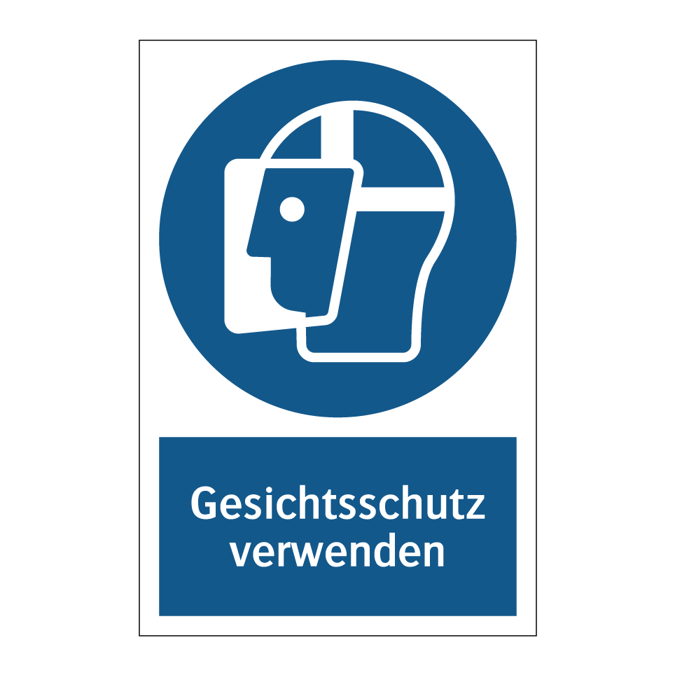 Gesichtsschutz verwenden