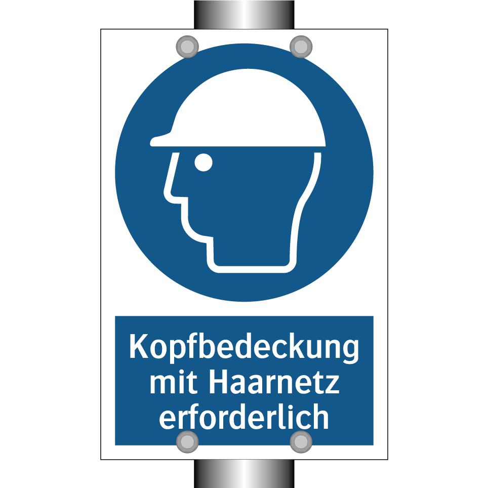 Kopfbedeckung mit Haarnetz erforderlich