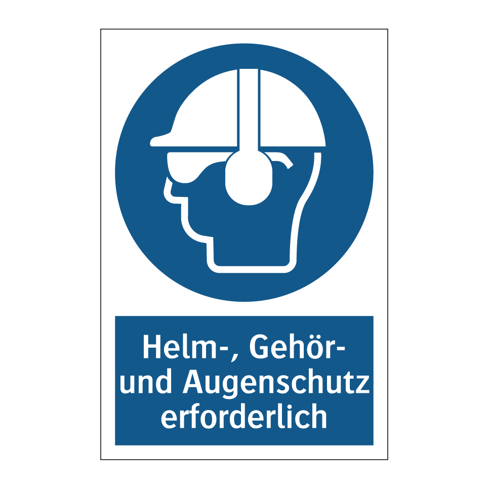 Helm-, Gehör- und Augenschutz erforderlich