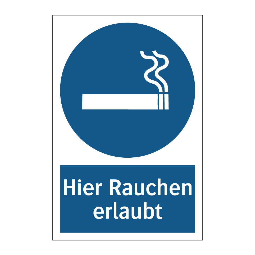 Hier Rauchen erlaubt