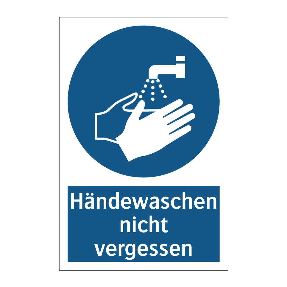Händewaschen nicht vergessen