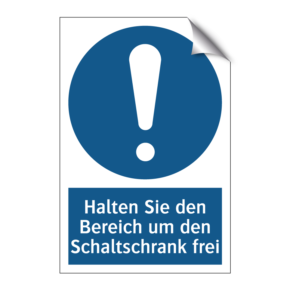 Halten Sie den Bereich um den Schaltschrank frei