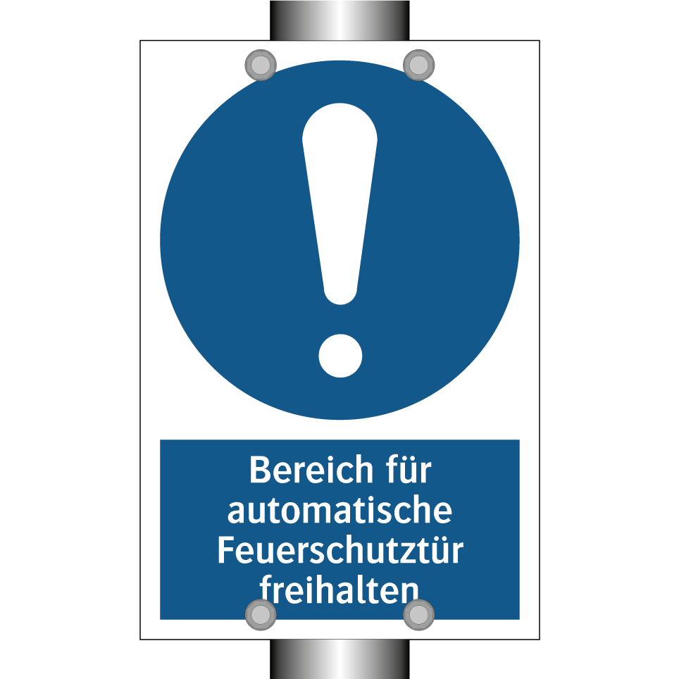 Bereich für automatische Feuerschutztür freihalten