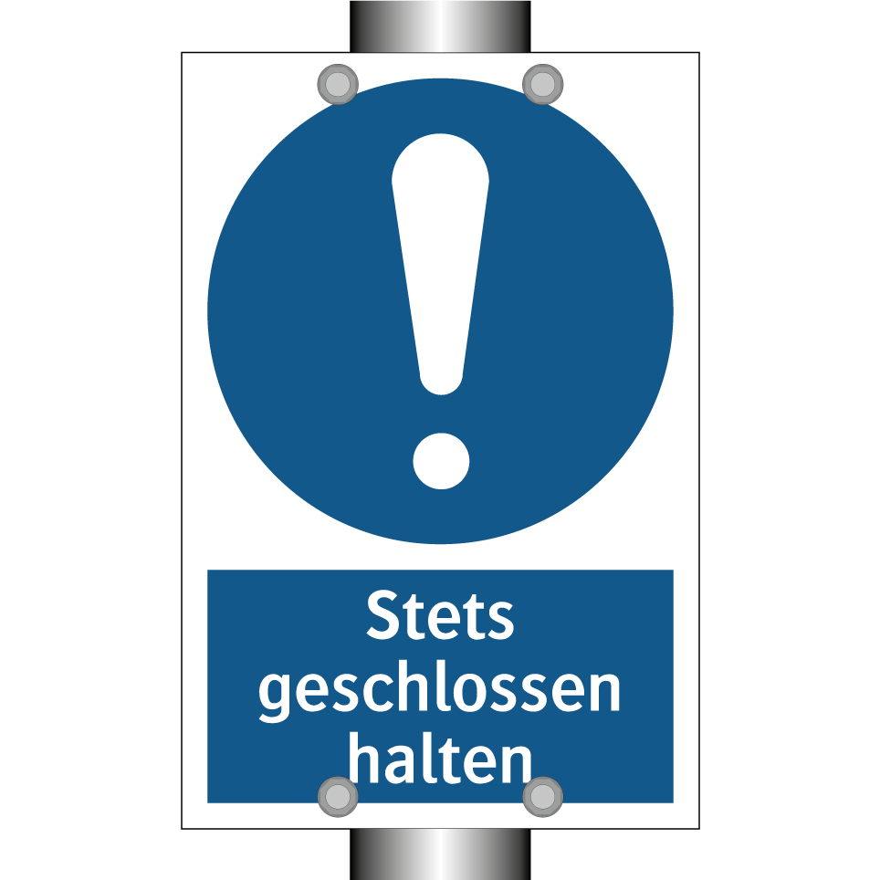 Stets geschlossen halten