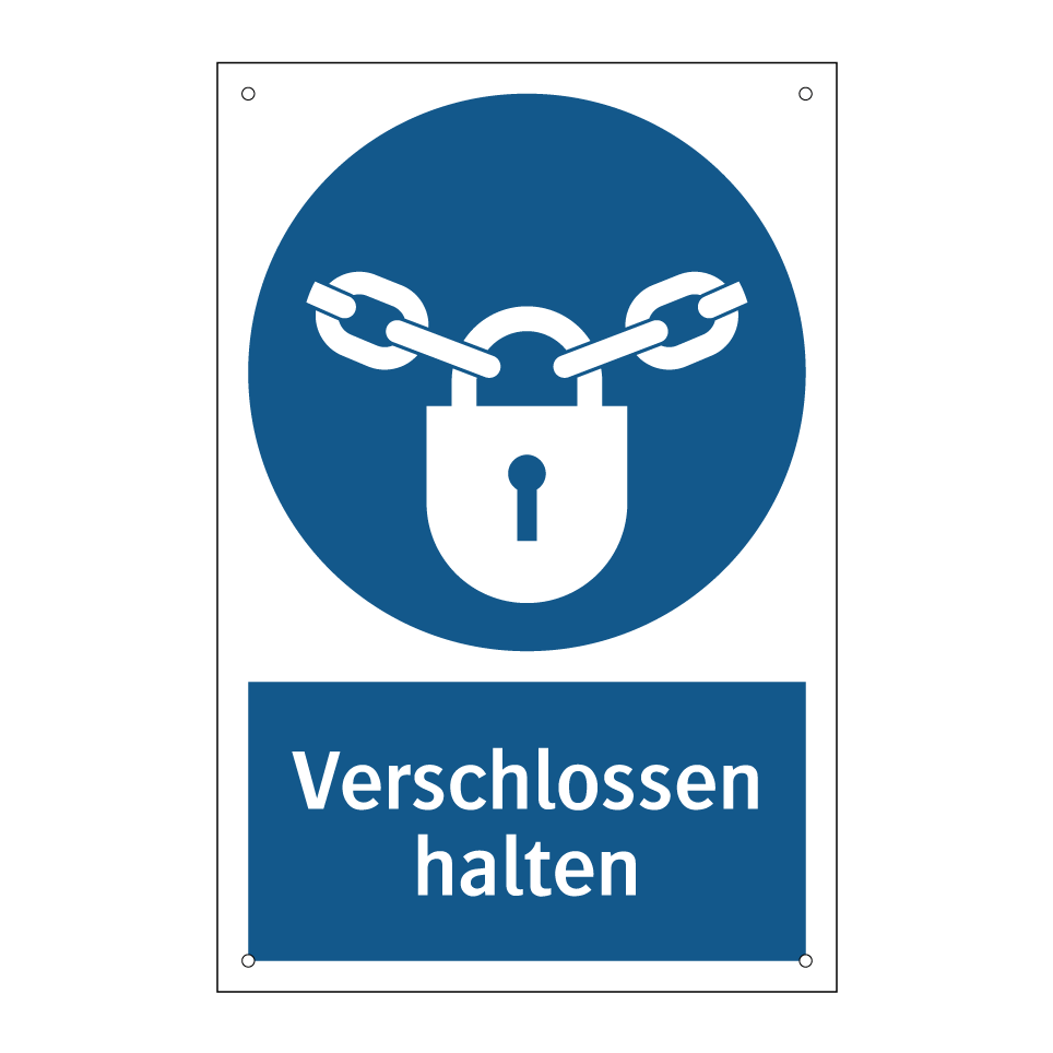 Verschlossen halten