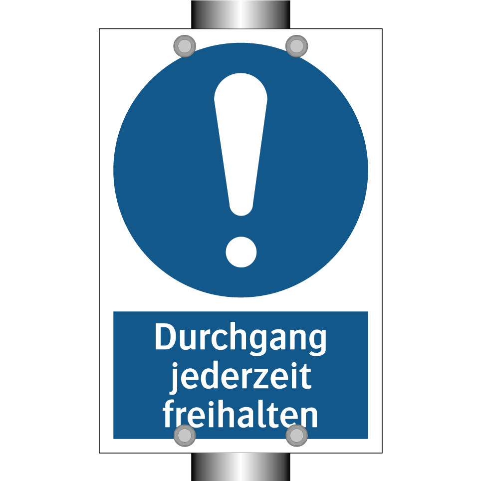 Durchgang jederzeit freihalten