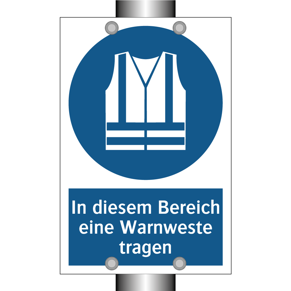 In diesem Bereich eine Warnweste tragen