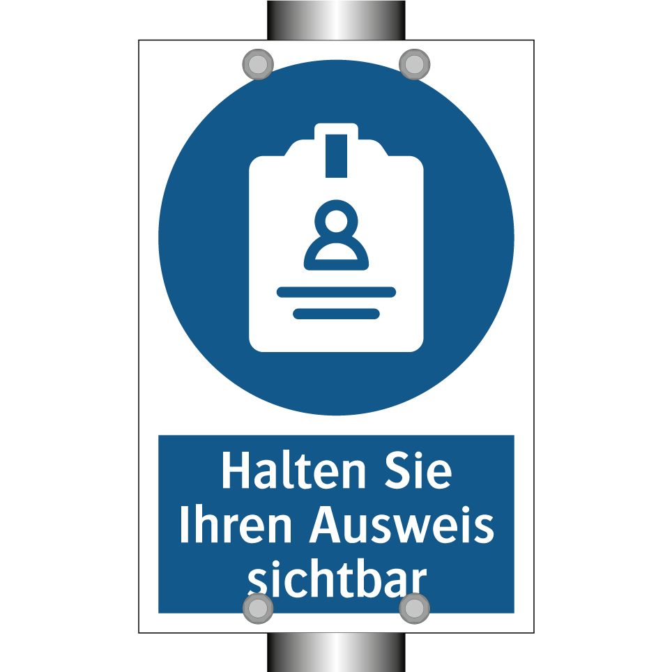 Halten Sie Ihren Ausweis sichtbar