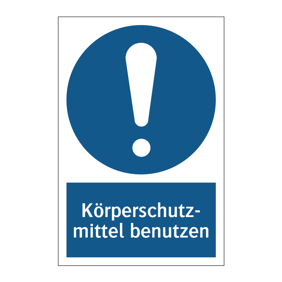 Körperschutz- mittel benutzen