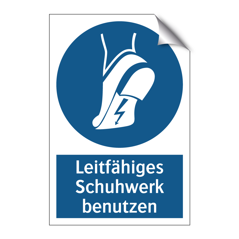 Leitfähiges Schuhwerk benutzen