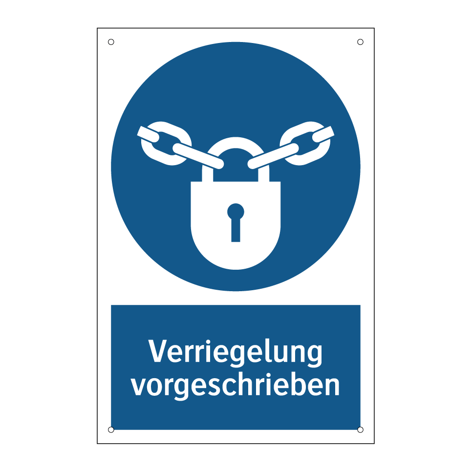 Verriegelung vorgeschrieben