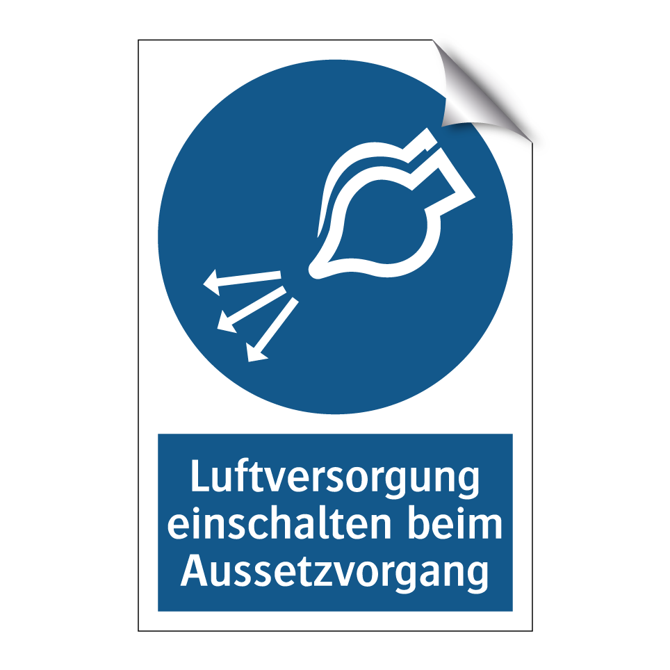 Luftversorgung einschalten beim Aussetzvorgang