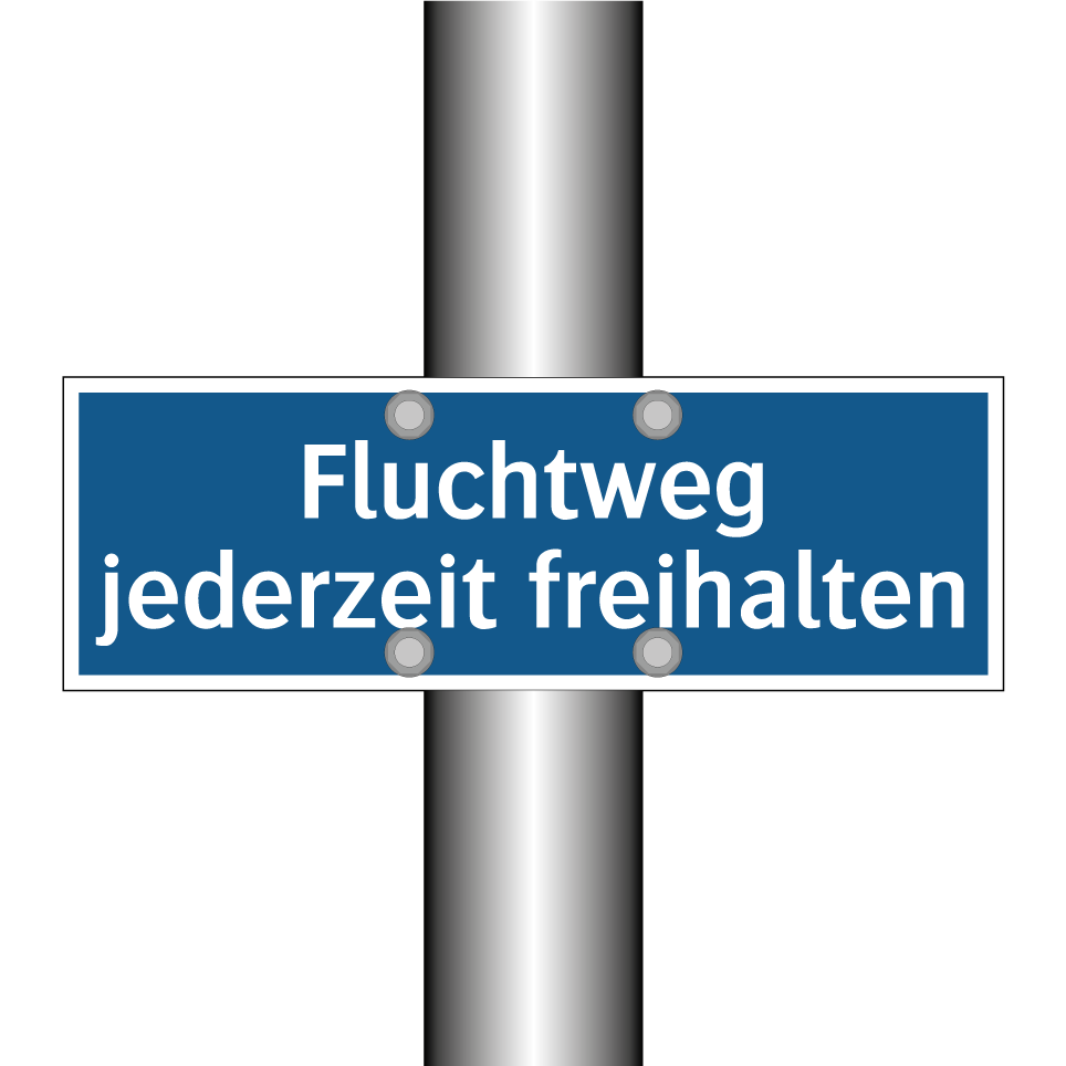 Fluchtweg jederzeit freihalten