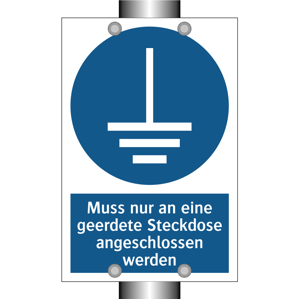 Muss nur an eine geerdete Steckdose angeschlossen werden