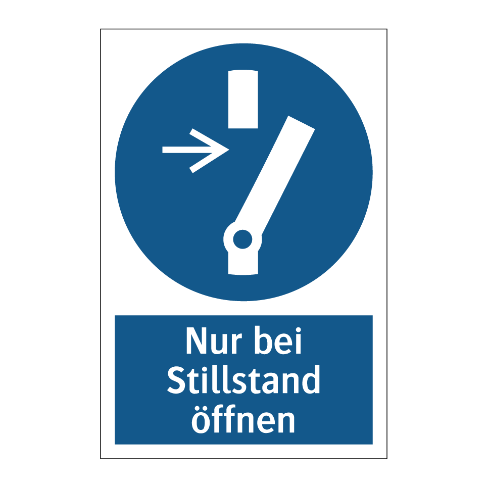 Nur bei Stillstand öffnen