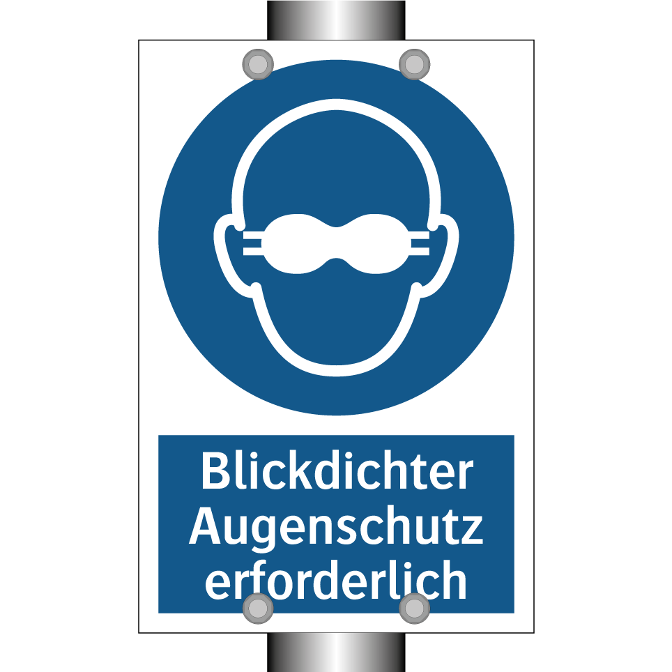 Blickdichter Augenschutz erforderlich