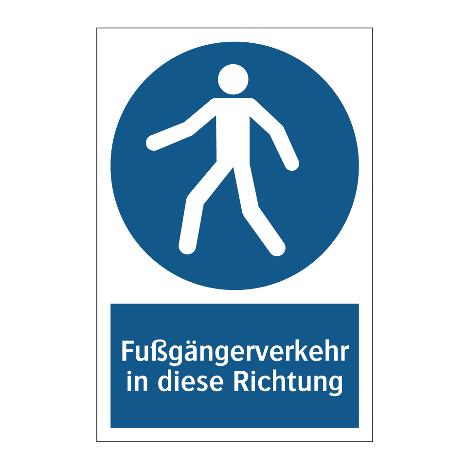 Fußgängerverkehr in diese Richtung