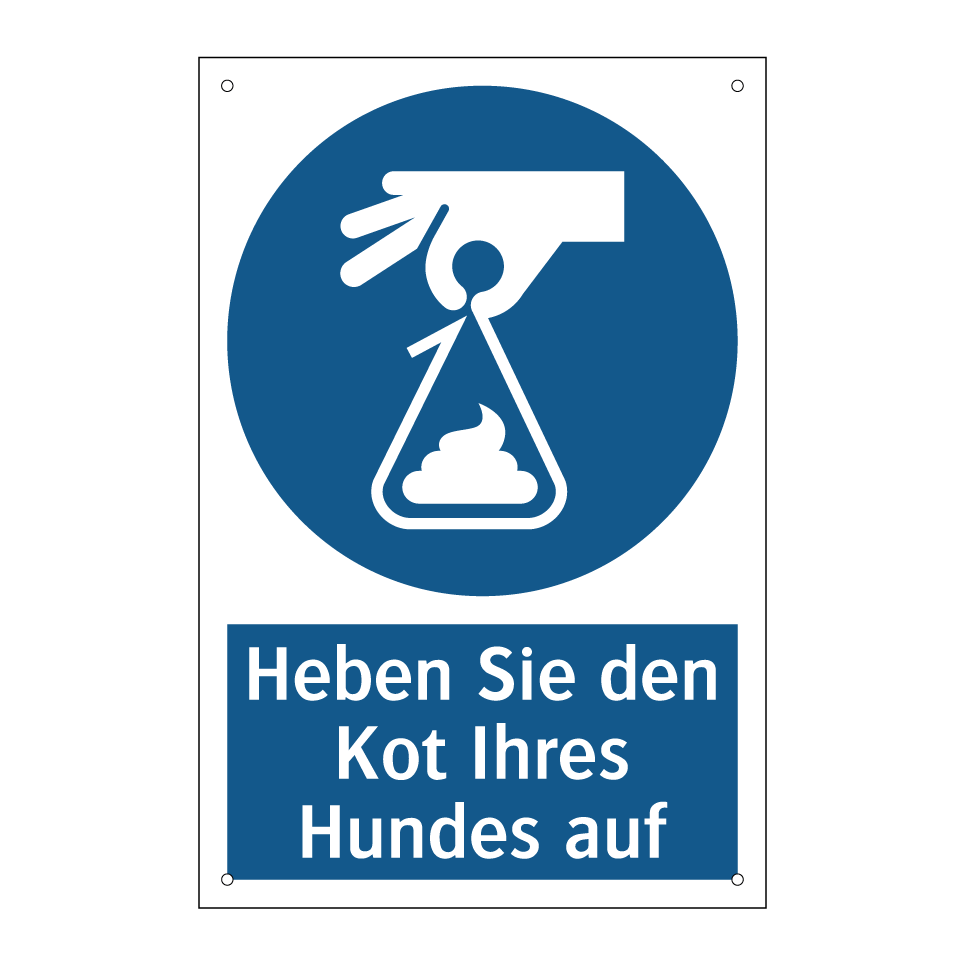 Heben Sie den Kot Ihres Hundes auf