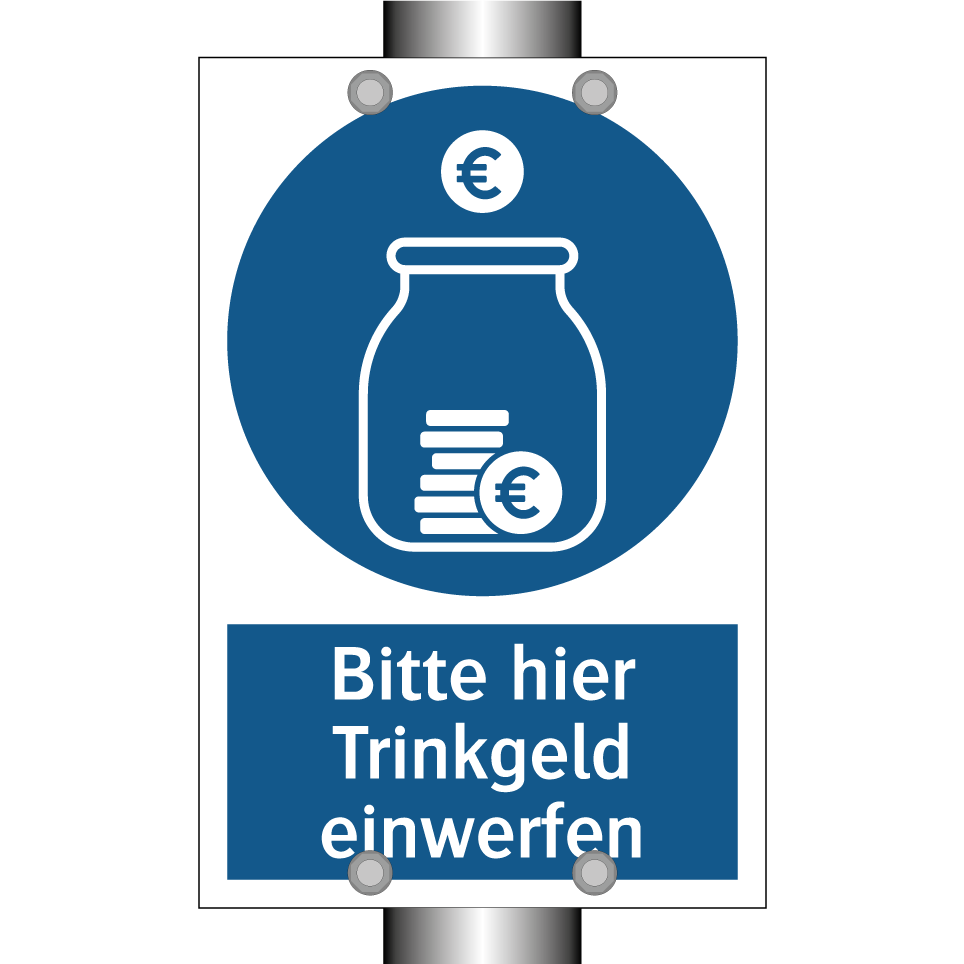 Bitte hier Trinkgeld einwerfen