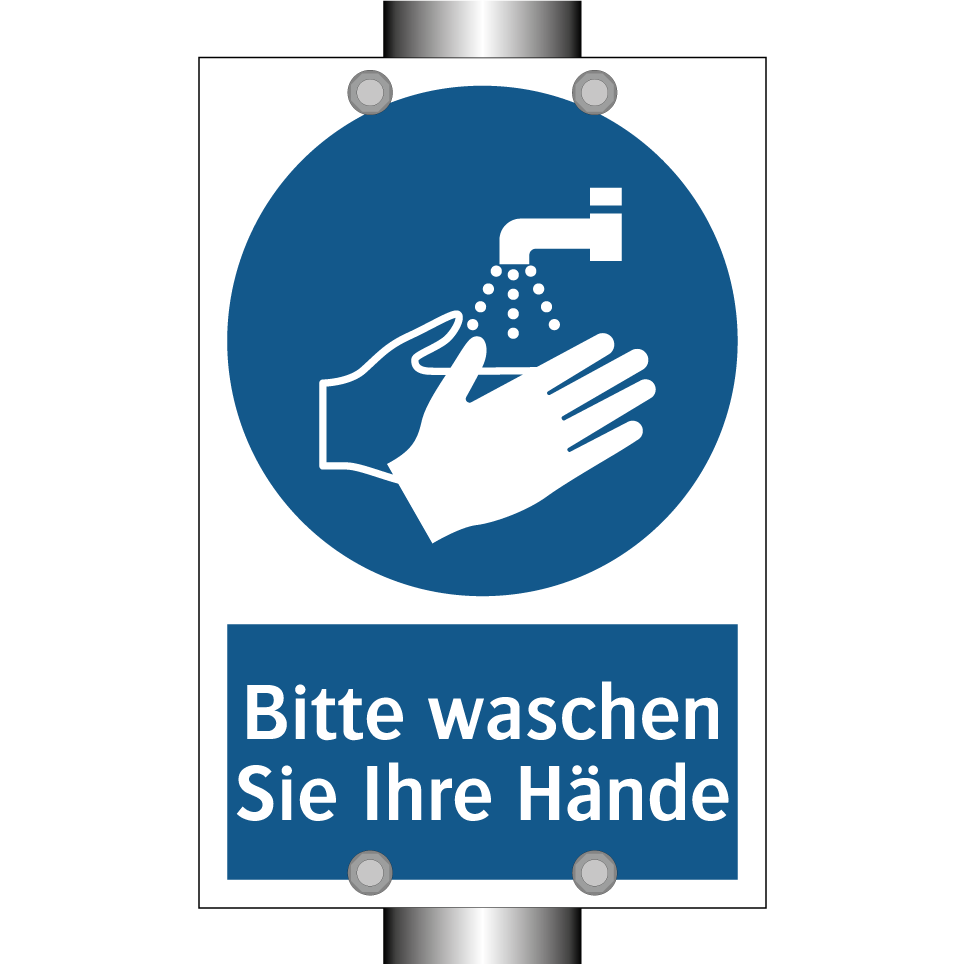 Bitte waschen Sie Ihre Hände