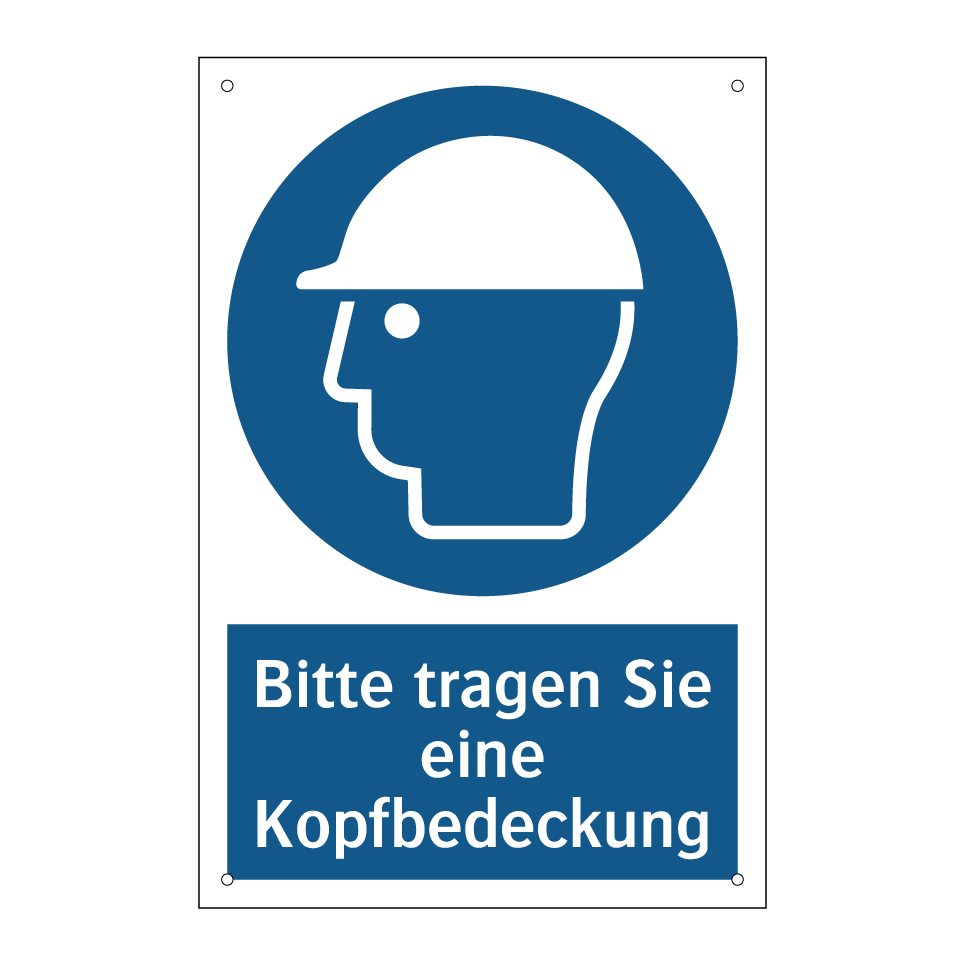 Bitte tragen Sie eine Kopfbedeckung