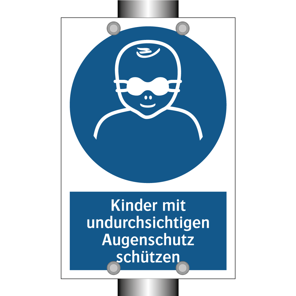Kinder mit undurchsichtigen Augenschutz schützen