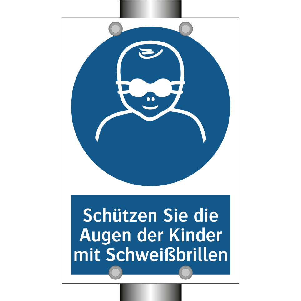 Schützen Sie die Augen der Kinder mit Schweißbrillen