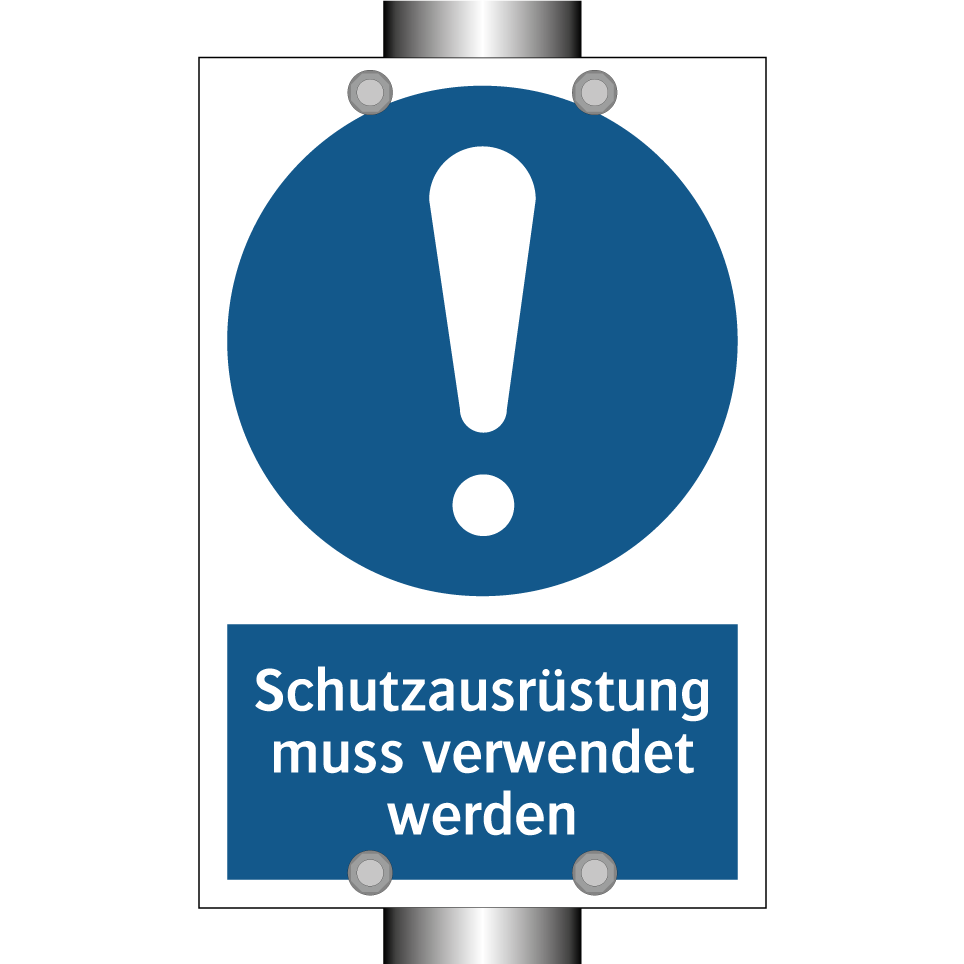 Schutzausrüstung muss verwendet werden