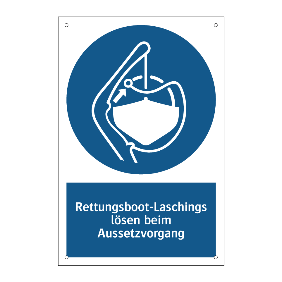 Rettungsboot-Laschings lösen beim Aussetzvorgang