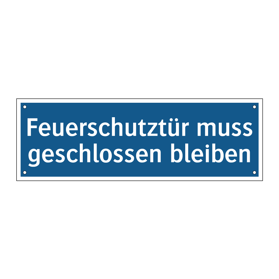 Feuerschutztür muss geschlossen bleiben