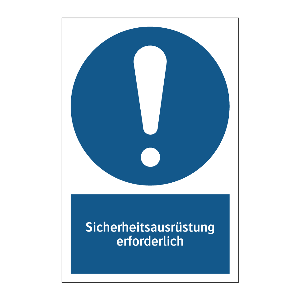 Sicherheitsausrüstung erforderlich