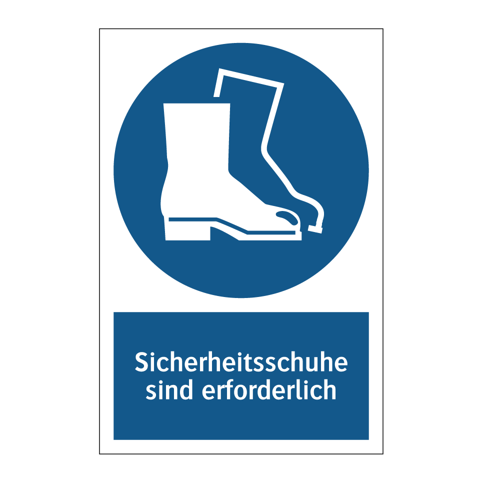 Sicherheitsschuhe sind erforderlich