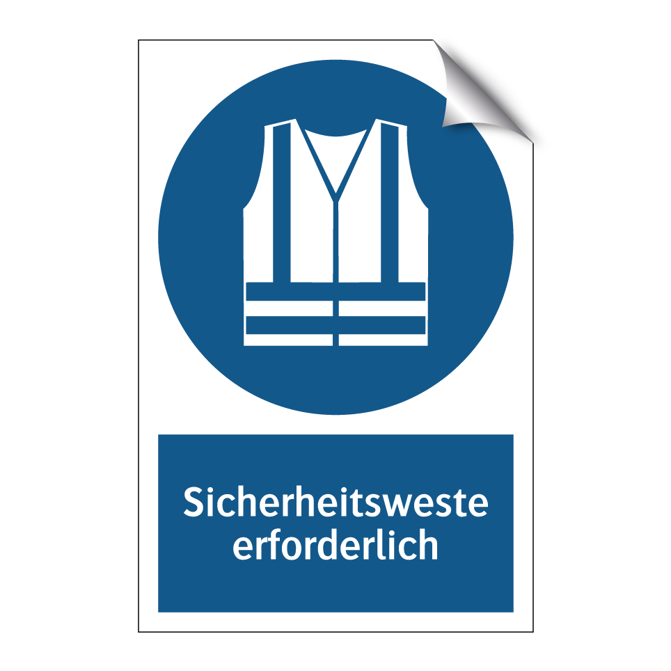Sicherheitsweste erforderlich