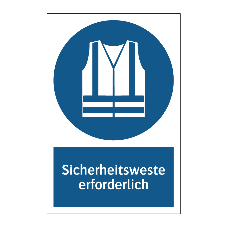 Sicherheitsweste erforderlich