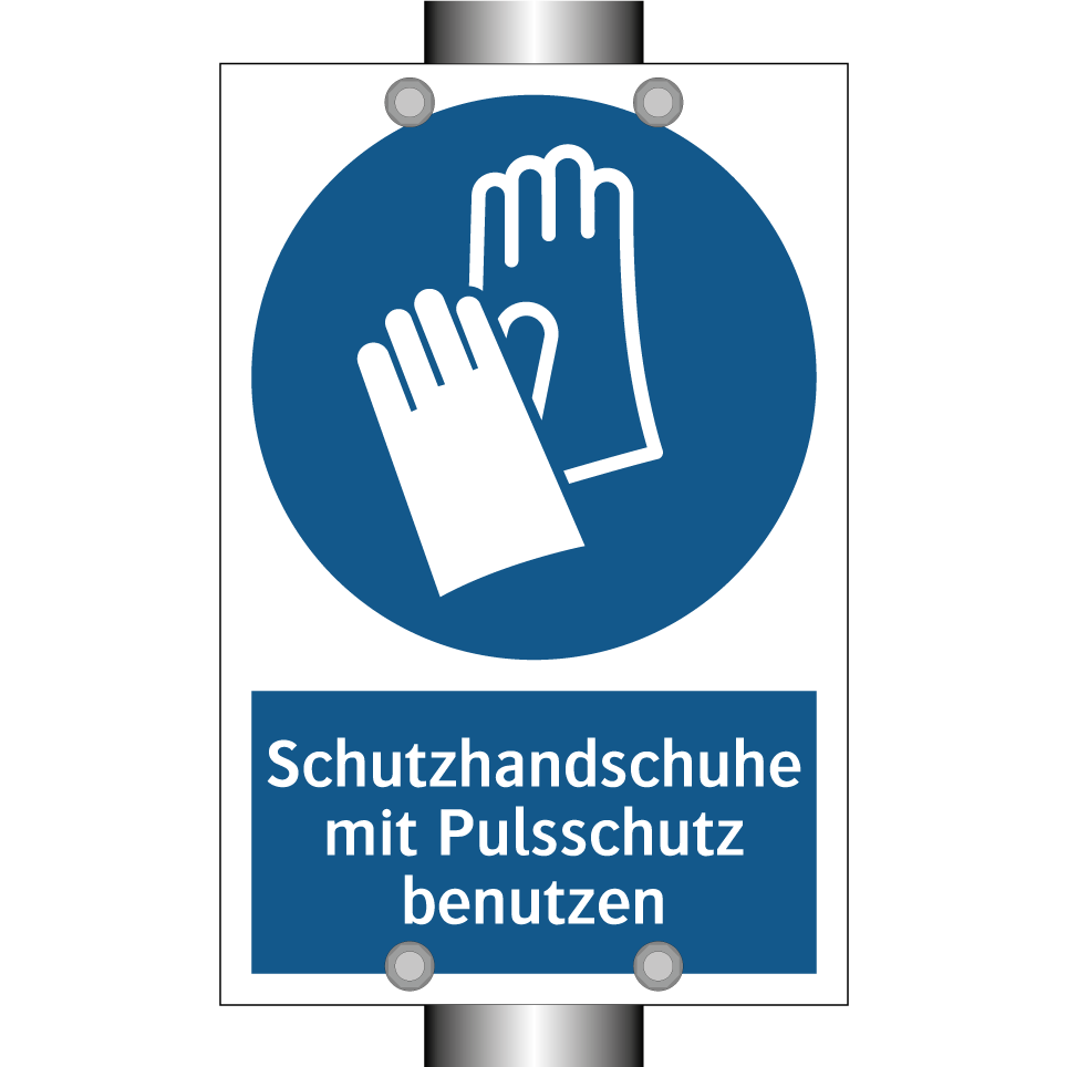 Schutzhandschuhe mit Pulsschutz benutzen