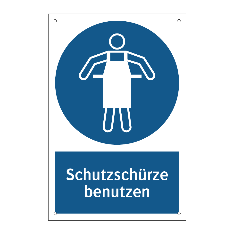 Schutzschürze benutzen