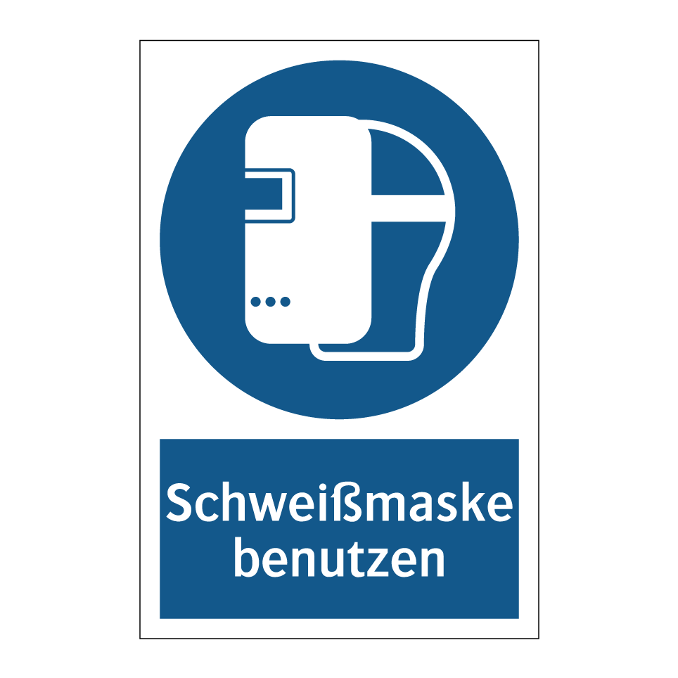 Schweißmaske benutzen