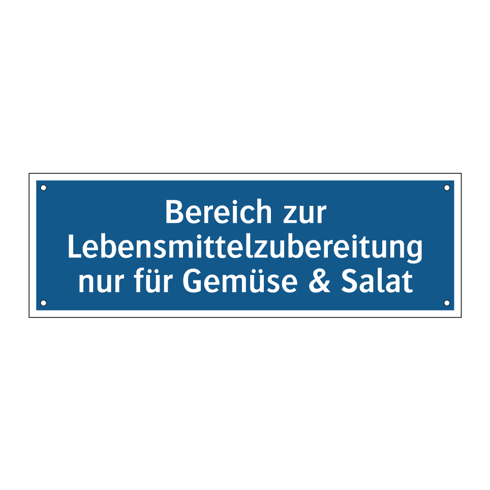 Bereich zur Lebensmittelzubereitung nur für Gemüse & Salat
