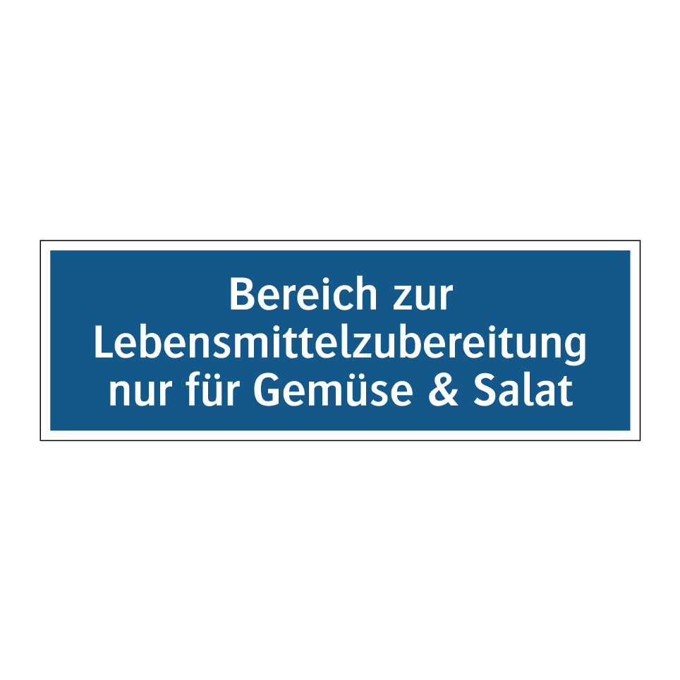Bereich zur Lebensmittelzubereitung nur für Gemüse & Salat