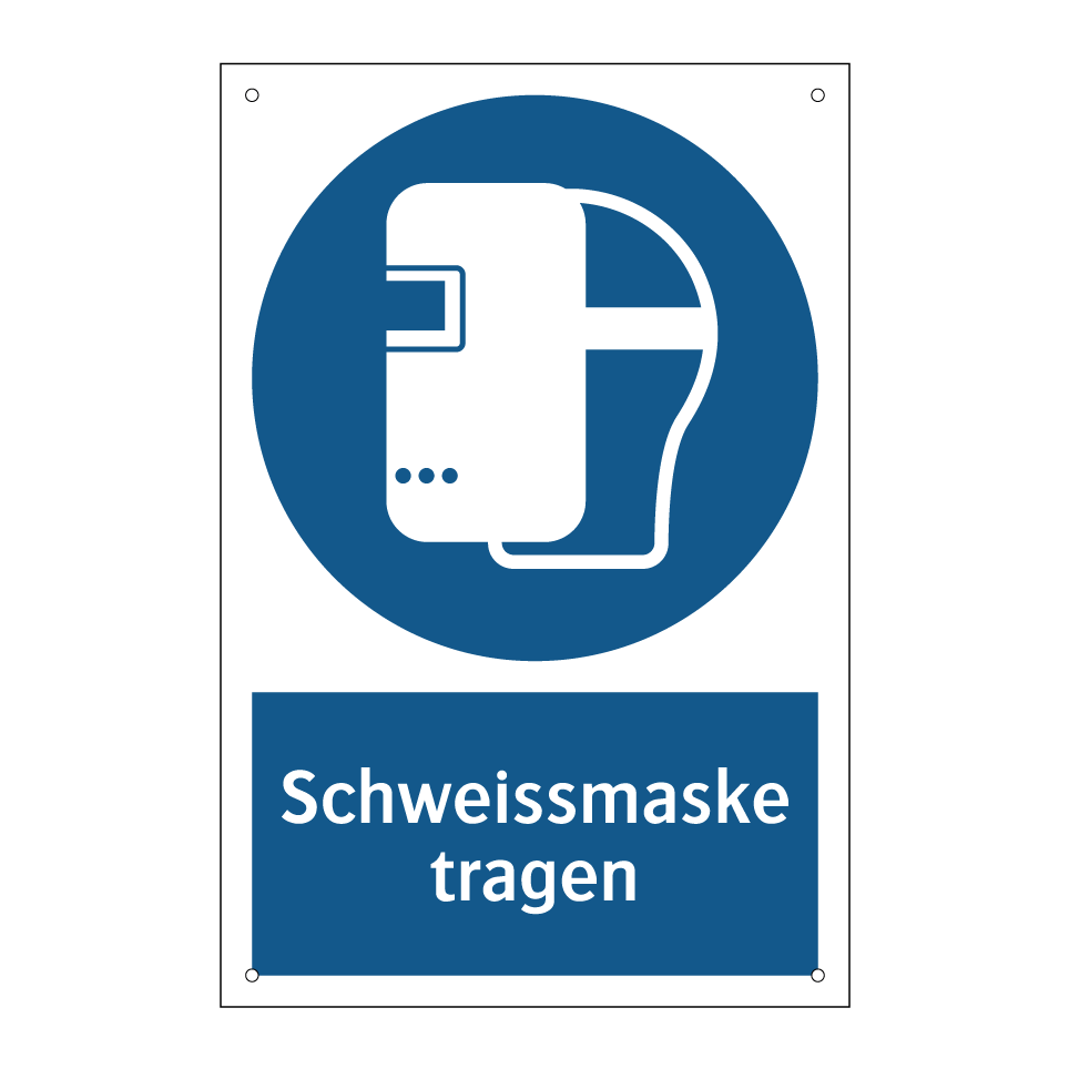 Schweissmaske tragen
