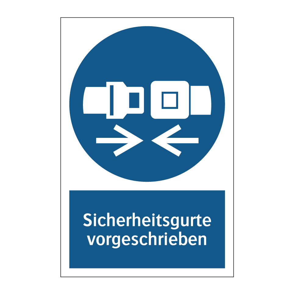 Sicherheitsgurte vorgeschrieben