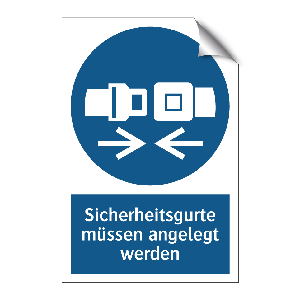Sicherheitsgurte müssen angelegt werden