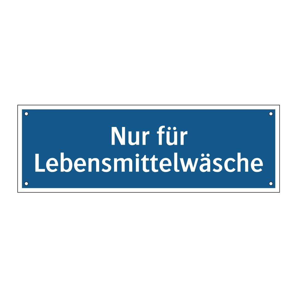 Nur für Lebensmittelwäsche