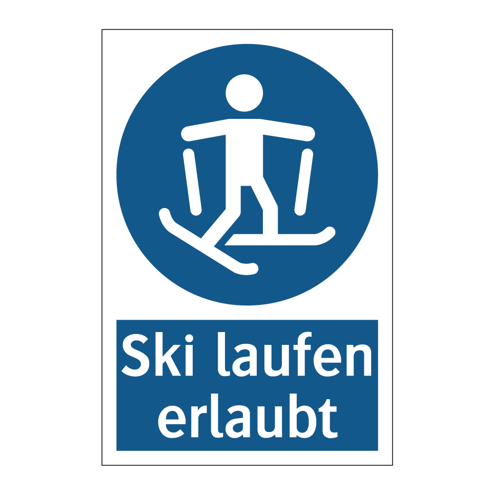 Ski laufen erlaubt