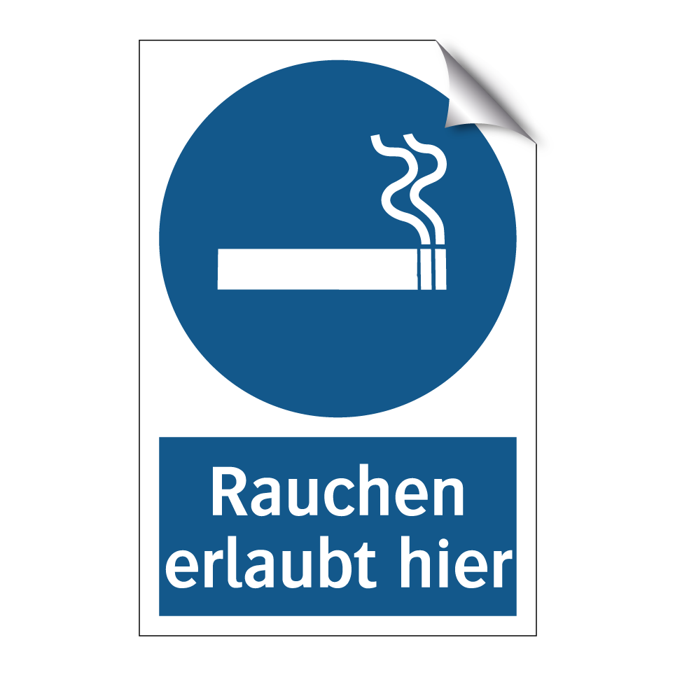 Rauchen erlaubt hier