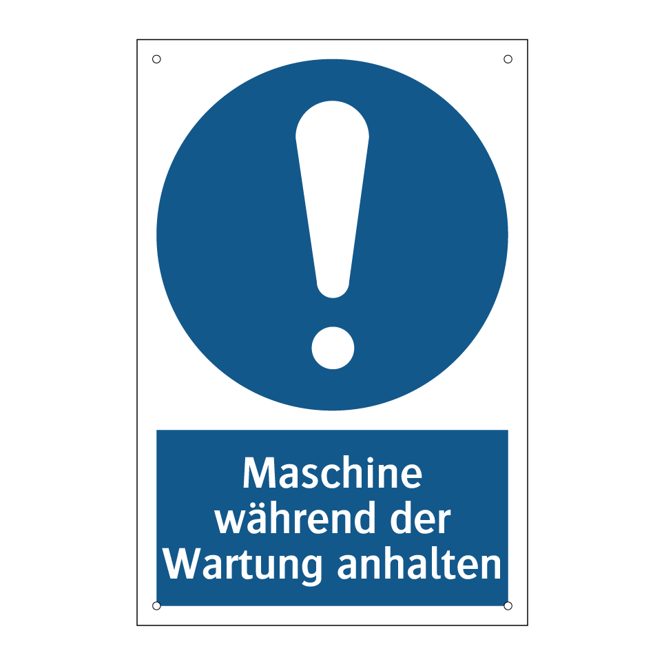 Maschine während der Wartung anhalten